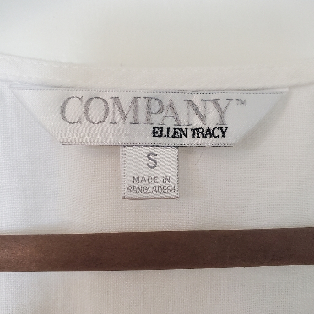 Ellen Tracy Linen Top – Size S – White - Picture 5 of 5